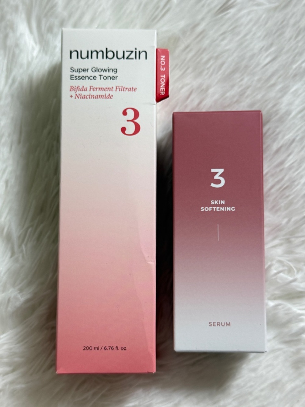Numbuzin No. 3 Super Glowing Essence Toner & Skin Softening Serum Duo